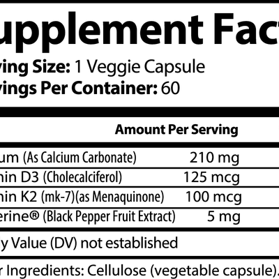 Bone & Heart Support - Vitamin D3 & K2