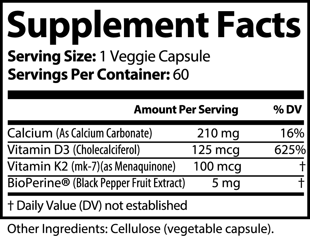 Bone & Heart Support - Vitamin D3 & K2