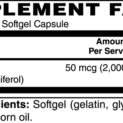 Vitamin D3 - 2,000 IU